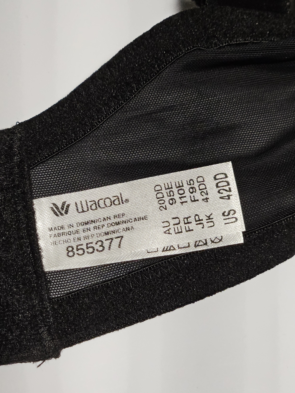 Wacoal Side Support Bra 42DD Black Full Coverage Bra Underwire Lace NWT 855377 - Picture 4 of 16